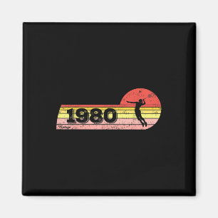 Aimant Joueuse de badminton Née en 1980 Anniversaire Vint