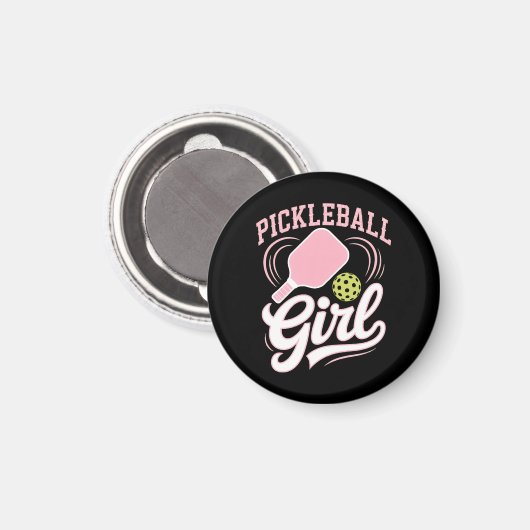 Aimant Joueuse de pickleball fille (Recto/Verso)