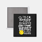 Aimant Joueuse de softball (Recto/Verso)