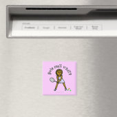 Aimant Joueuse de tennis foncé (In Situ (Lave-vaisselle))