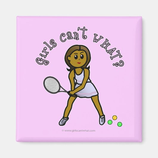 Aimant Joueuse de tennis foncé (Devant)