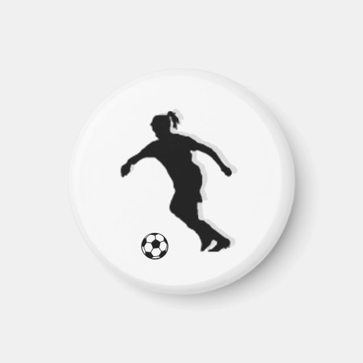Aimant Joueuse TAG de soccer (Femme) - White-R (Devant)