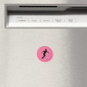Aimant Joueuse TAG (Femme) - Rose-L (In Situ (Lave-vaisselle))