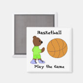 Aimant Jouez le jeu, basket-ball (Recto/Verso)