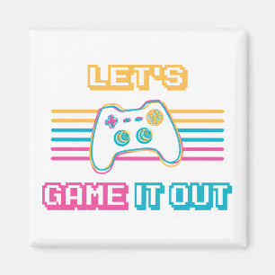 Aimant  Jouons-y - Rétro style