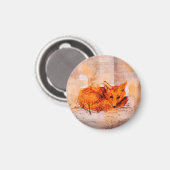 Aimant jour brumeux, petit renard (Recto/Verso)