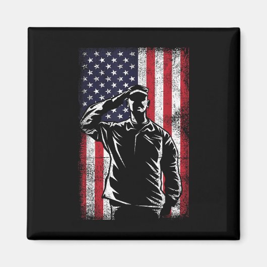 Aimant Jour commémoratif du Drapeau américain (Devant)