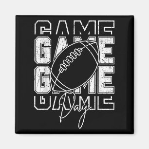 Aimant Jour de jeu vintage Football Funny Gameday Team Sp