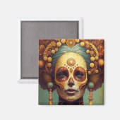 Aimant Jour De La Femme Morte Du Crâne De Sucre (Recto/Verso)