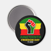 Aimant Jour de la Liberté Magnat de l'Histoire Noire (Recto/Verso)