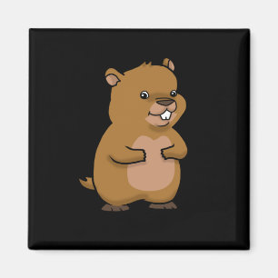 Aimant Jour de la marmotte Cadeaux Hommes Femmes Marmotte