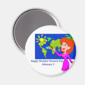 Aimant Jour de la personne météorologique 5 février (Recto/Verso)