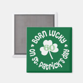 Aimant Jour de la Saint Patrick Anniversaire (Recto/Verso)