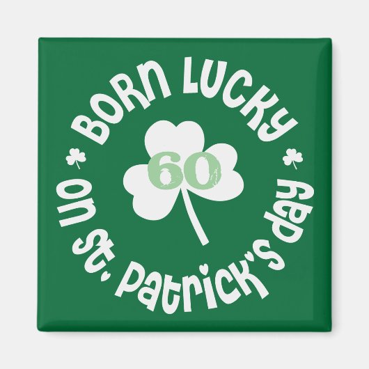 Aimant Jour de la Saint Patrick Anniversaire (Devant)