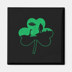 Aimant Jour de la Saint Patrick Bigfoot Nessie Ufo Shamro