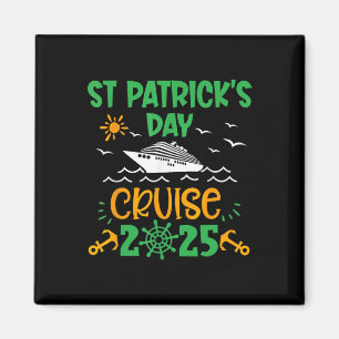 Aimant Jour de la Saint Patrick Cruise Squad 2025 Amusant