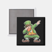 Aimant Jour de la Saint Patrick Dab Dabbing Leprechaun En (Recto/Verso)