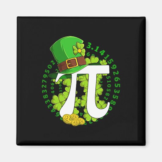 Aimant Jour de la Saint-Patrick Joyeuse Journée Pi Mathém (Devant)