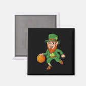 Aimant Jour de la Saint Patrick Leprechaun Basket Lucky B (Recto/Verso)
