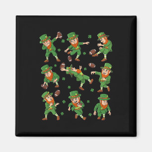 Aimant Jour de la Saint Patrick Leprechaun joueur de foot