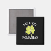 Aimant Jour de la Saint Patrick Lucky roumain cadeau (Recto/Verso)