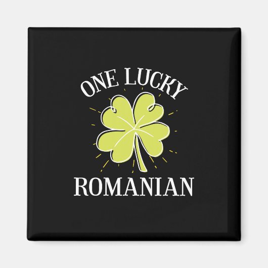 Aimant Jour de la Saint Patrick Lucky roumain cadeau (Devant)