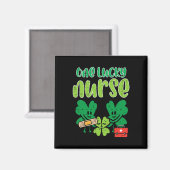 Aimant Jour de la Saint-Patrick Une infirmière chanceuse (Recto/Verso)