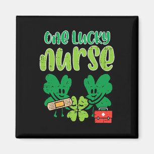 Aimant Jour de la Saint-Patrick Une infirmière chanceuse