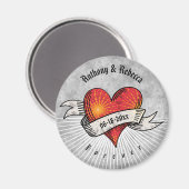 Aimant Jour de la Saint-Valentin, un couple fragile du co (Recto/Verso)