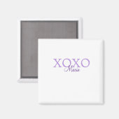 Aimant Jour de la Saint Valentin Xoxo ajouter nom pastel (Recto/Verso)