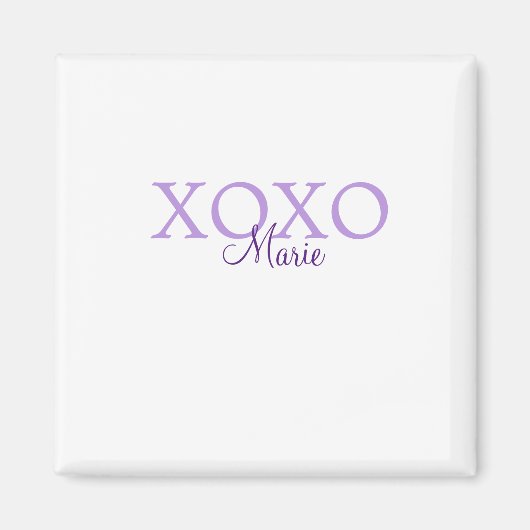 Aimant Jour de la Saint Valentin Xoxo ajouter nom pastel (Devant)