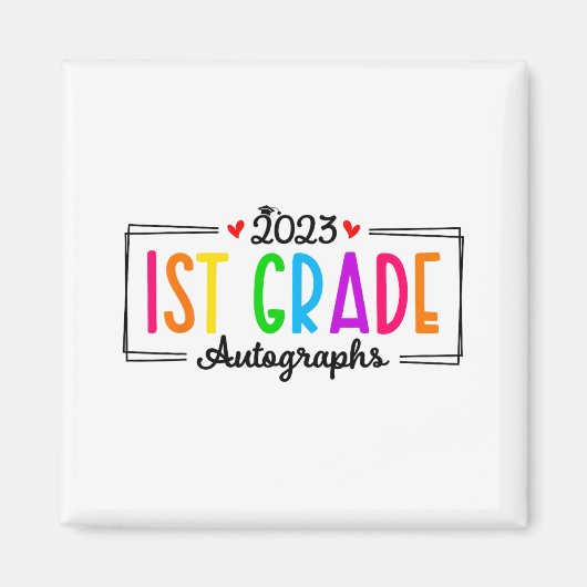Aimant Jour De L'École 2023 Autographe 1ère Année (Devant)