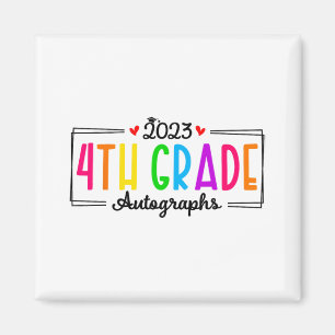Aimant Jour De L'École 2023 Autographe 4ème Graduation