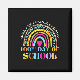 Aimant Jour De L'École Enseignant - 100 Jours Smarter Arc