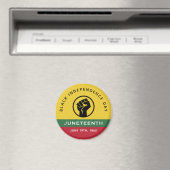 Aimant Jour de l'Indépendance des Noirs 1865 Texte courbe (In Situ (Lave-vaisselle))