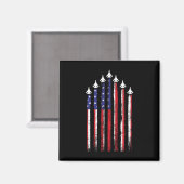 Aimant Jour de l'Indépendance Drapeau Américain des Vétér (Recto/Verso)