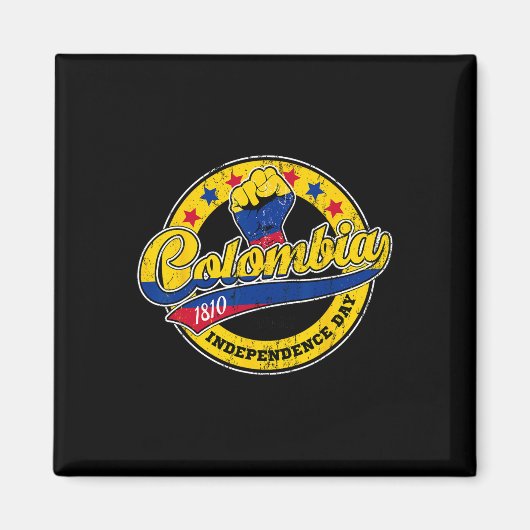 Aimant Jour de l'indépendance Drapeau de la Colombie Styl (Devant)