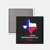 Aimant Jour de l'indépendance du Texas (Recto/Verso)