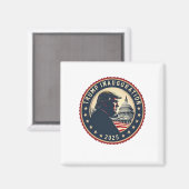 Aimant Jour de l'investiture de Trump 2025 Fier Maga (Recto/Verso)