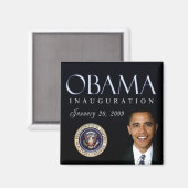 Aimant Jour de l'investiture d'Obama (Recto/Verso)