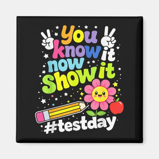 Aimant Jour de motivation pour les enseignants de tests d (Devant)