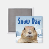 Aimant Jour de neige de la marmotte (Recto/Verso)
