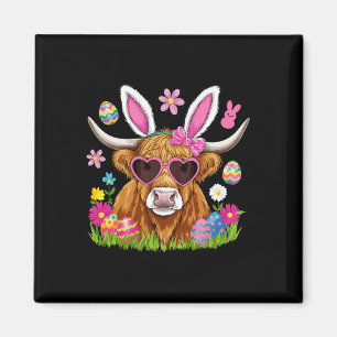 Aimant Jour de Pâques Vache Mignon Lapin de Pâques Agricu