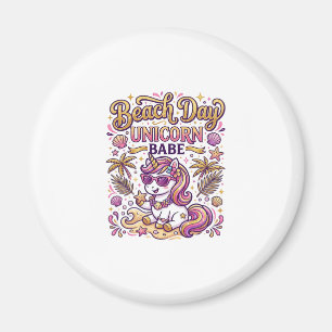 Aimant Jour de plage licorne bébé licorne stylée créa Zaz