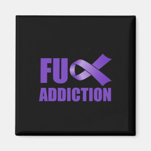 Aimant Jour de sensibilisation à la surdose Purple Ribbon