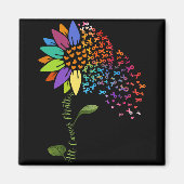 Aimant Jour de sensibilisation à tous les problèmes de ca (Devant)