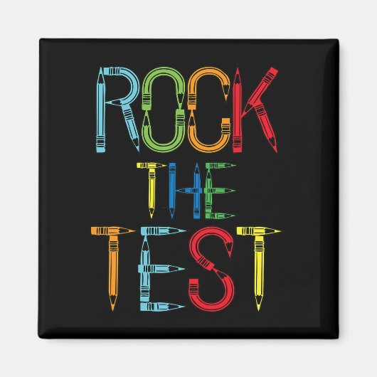 Aimant Jour de test Drôle Enseignant Jour de test Drôle (Devant)