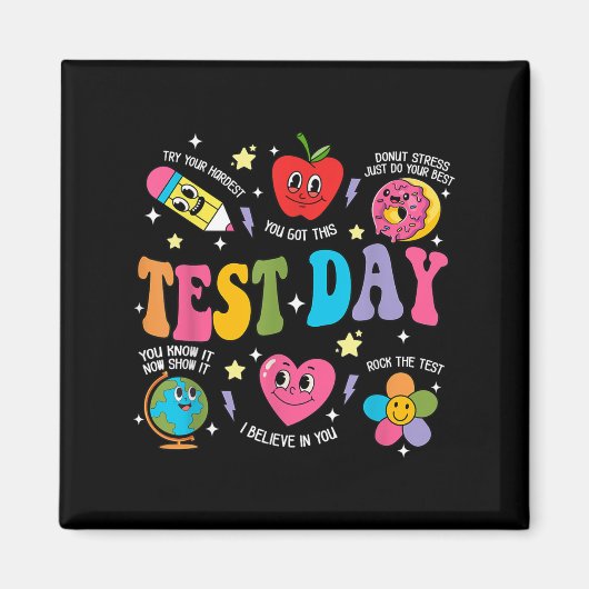 Aimant Jour de test Rock The Test Jour de test Motivation (Devant)