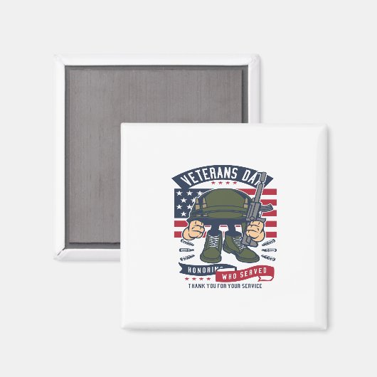 Aimant Jour des anciens combattants (Recto/Verso)