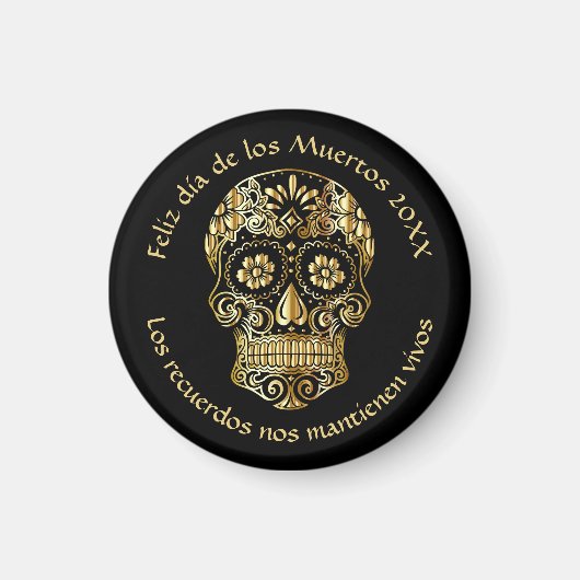 Aimant Jour des morts - Personnaliser Ajouter nom et mess (Devant)